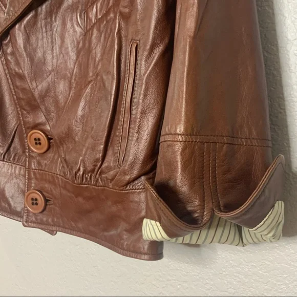 Mike & Chris Chocolate Leather Jacket - Picture 5 of 13